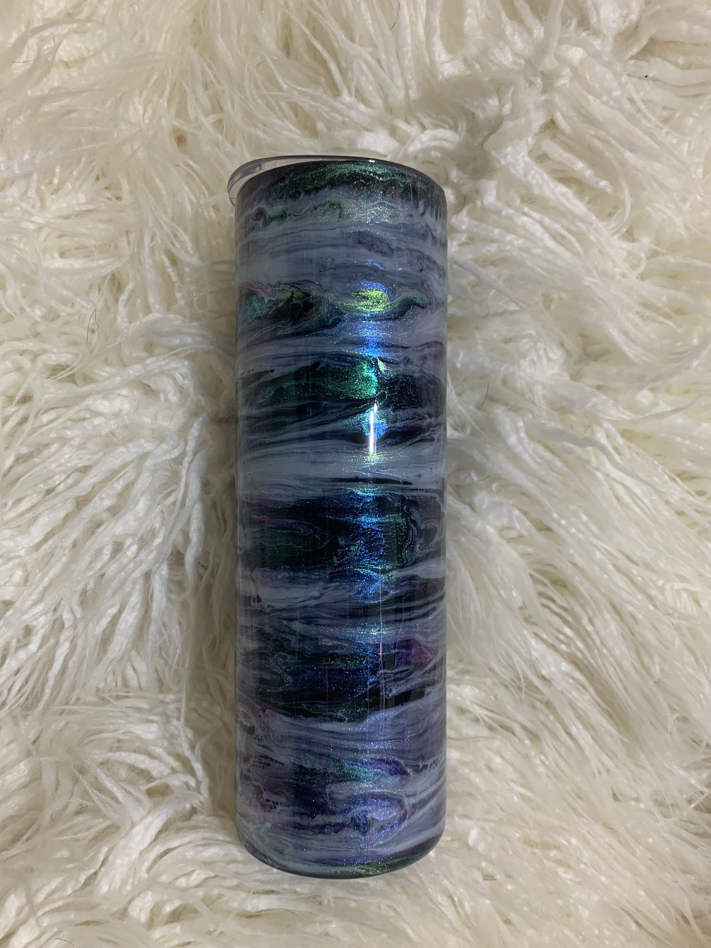 Galaxy swirl epoxy tumbler